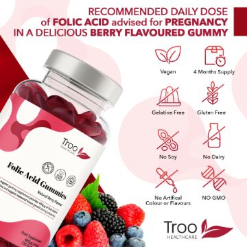 Picture of Folic Acid 400μg - Natural Berry Flavour Gummies