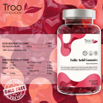 Picture of Folic Acid 400μg - Natural Berry Flavour Gummies