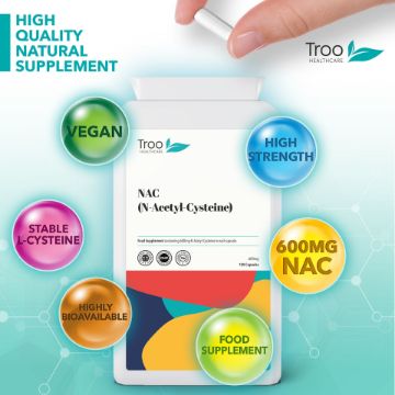 Picture of NAC N-Acetyl-Cysteine 600mg 120 Vegetarian Capsules - 4-Month Supply