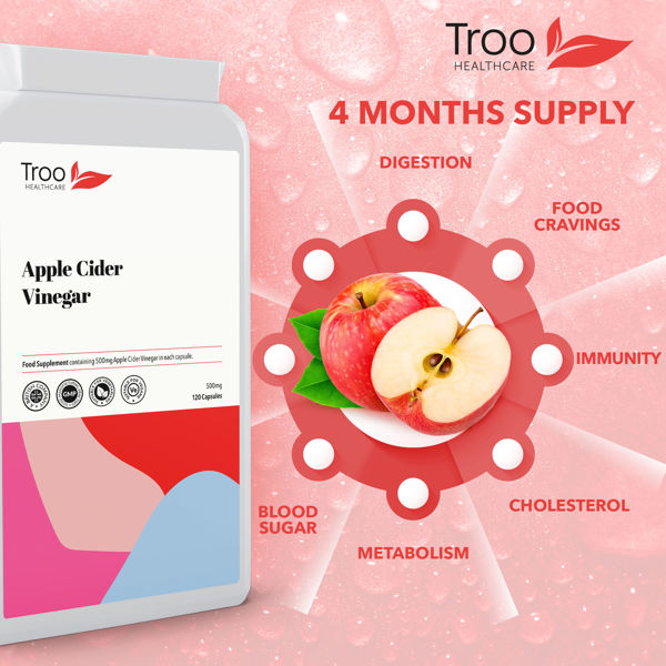 Picture of Apple Cider Vinegar 500mg 120 Capsules
