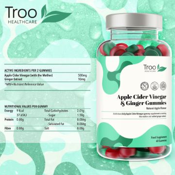 Picture of Apple Cider Vinegar  Ginger - Natural Apple Flavour Gummies