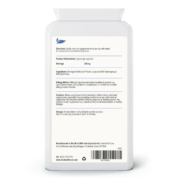 Picture of Moringa 500mg 120 Capsules