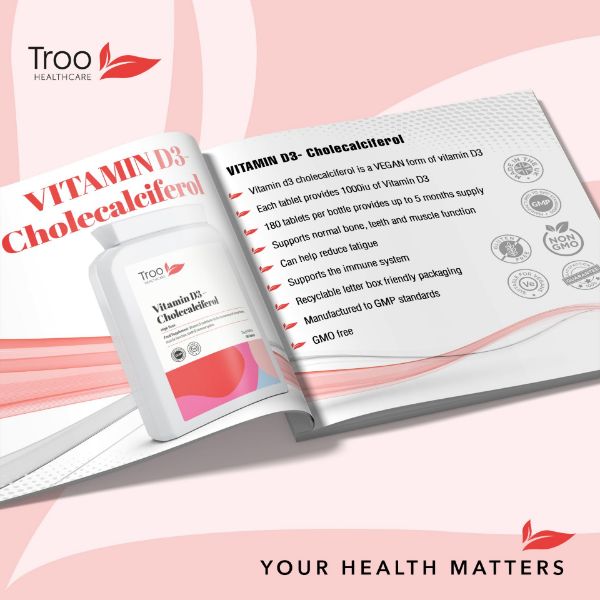 Picture of Vitamin D3 25mcg 1000iu 180 Vegan Tablets
