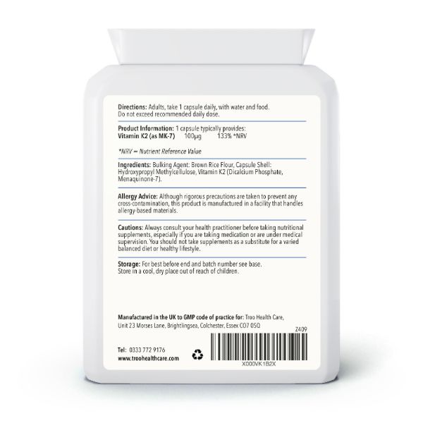 Picture of Vitamin K2 MK-7 100µg 120 Capsules