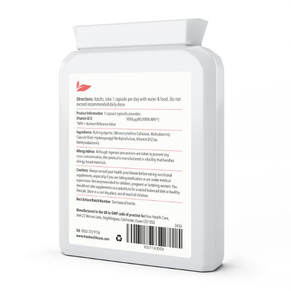 Picture of Vitamin B12 Methylcobalamin 1mg 120 Capsules