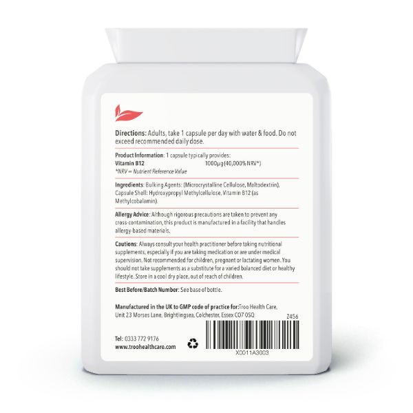Picture of Vitamin B12 Methylcobalamin 1mg 120 Capsules