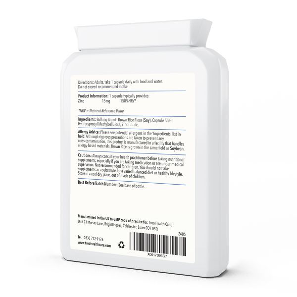 Picture of Zinc 15mg 120 Capsules