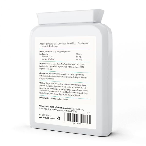 Picture of Saw Palmetto 2500mg from 125mg 20:1 Extract 90 Capsules