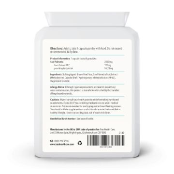 Picture of Saw Palmetto 2500mg from 125mg 20:1 Extract 90 Capsules