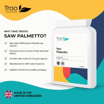 Picture of Saw Palmetto 2500mg from 125mg 20:1 Extract 90 Capsules