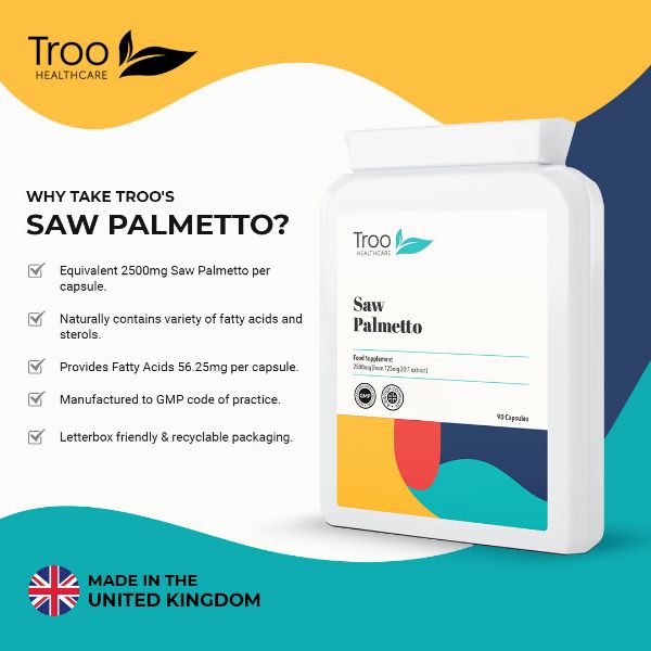Picture of Saw Palmetto 2500mg from 125mg 20:1 Extract 90 Capsules